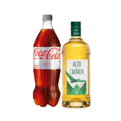 Promo Pisco Alto Del Carmen 35° 1l +coca Cola Light 1.5l