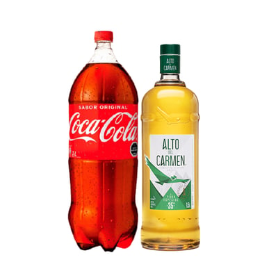 Promo Pisco Alto Del Carmen 35° Botella 1.5 Lts + Coca Cola 3lts