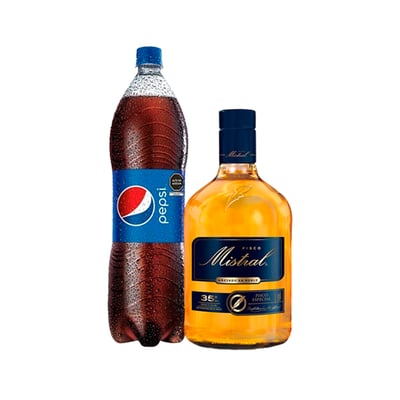 Promo Pisco Mistral 1 Litro + Pepsi 1.5 Litros