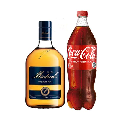 Promo Pisco Mistral 35° 1l + Coca Cola 1.5l