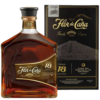 Ron Flor De Caña 18 años Centenario Gold 750cc