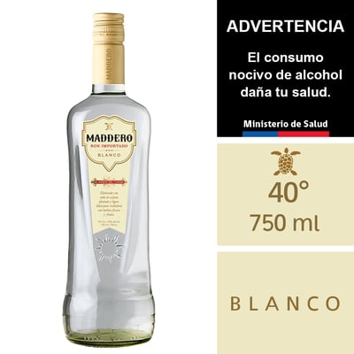 Ron Maddero Blanco 40° 750 Ml.