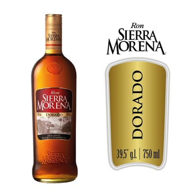 Ron Sierra Morena dorado 39.5° botella 750 cc