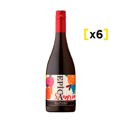 Sangría Epica Botella 750cc X6
