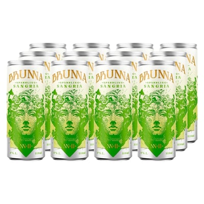 Sangría Sparkling Brunna Blanca 310cc x12 ($1.790 c/u)