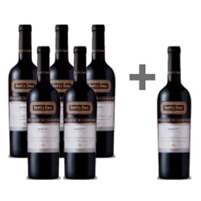 Santa Ema Merlot Gran Reserva (PAGUE 5 LLEVE 6) ($5.825 c/u)