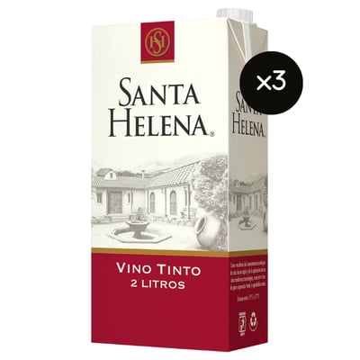 Santa Helena Vino Tinto Caja 2L x3 ($3.590 c/u)