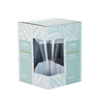 Set 4 garzas cerveceras Dkora Collerction 580 ml