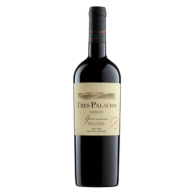 Tres Palacios Gran Reserva Merlot 750 Ml