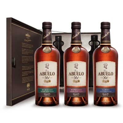 Tripack Ron Abuelo Añejo 15 Años Finish Collection - 200ml