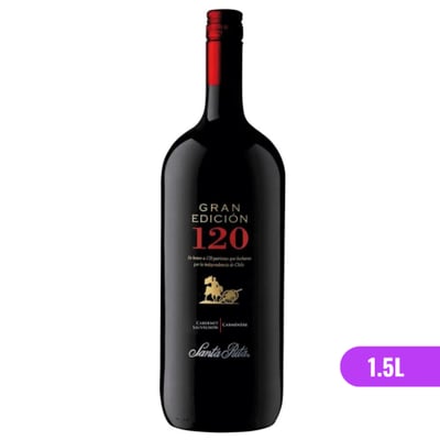 Vino 120 Gran Edición Botellón - CS/Carmenere - 1.5L