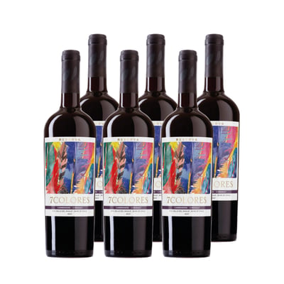 Vino 7 Colores Reserva Carmenere Cinsault Botella 750cc X6