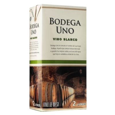 Vino Bodega Uno Blanco Tetra - 2 Litros