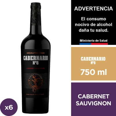 Vino Cabernario N°8 Cabernet Sauvignon 6 X 750 Ml.