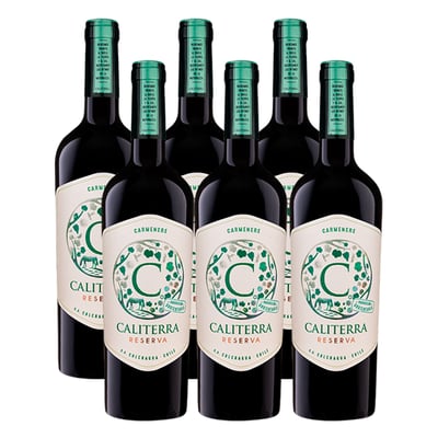 Vino Caliterra Reserva Carmenere Botella 750cc X6
