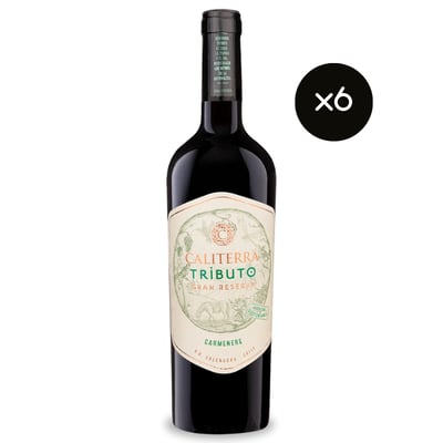 Vino Caliterra Tributo Carmenere 750cc x6 ($4.990 c/u)