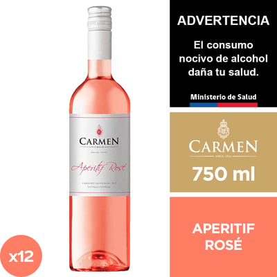 Vino Carmen Aperitif Rosé 12 X 750 Ml.
