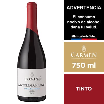 Vino Carmen Do Matorral Tinto 750 Ml.