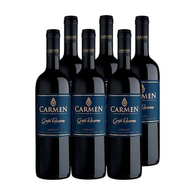 Vino Carmen Gran Reserva Merlot Botella 750cc X6
