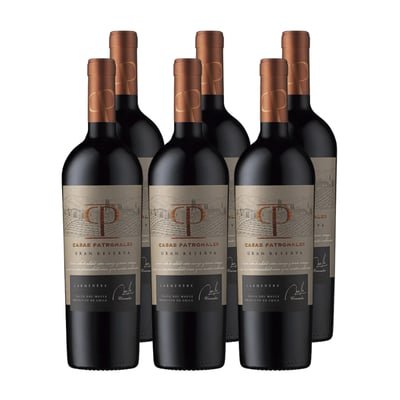 Vino Casas Patronales Gran Reserva Carmenere x6 ($5.990 c/u)