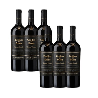 Vino Casillero Del Diablo Reserva Privada Cabernet Sauvignon Botella 750cc X6