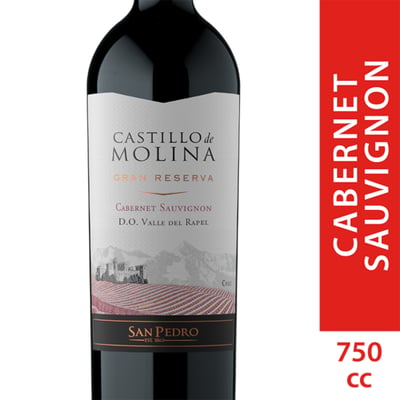 Vino Castillo De Molina Gran Reserva Cabernet Sauvignon Botella 750cc