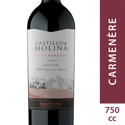 Vino Castillo De Molina Gran Reserva Carmenere 750 Cc