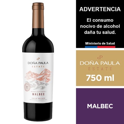 Vino Doña Paula Estate Malbec 750 Ml.