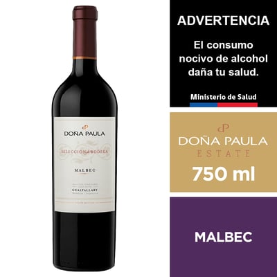 Vino Doña Paula Selección De Bodega Malbec 750 Ml.