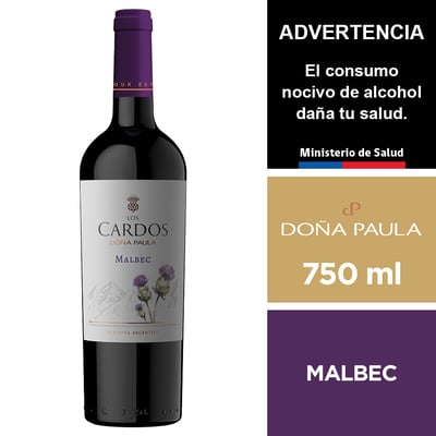 Vino Los Cardos Malbec 750 Ml