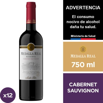 Vino Medalla Real Cabernet Sauvignon Reserva 12 X 750 Ml.