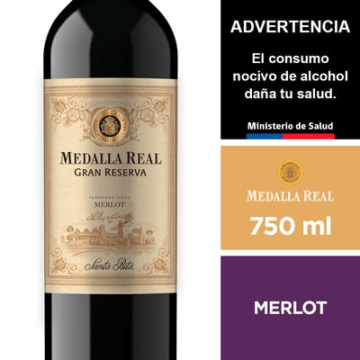 Vino Medalla Real Gran Reserva Merlot 13,5˚ - 750ml