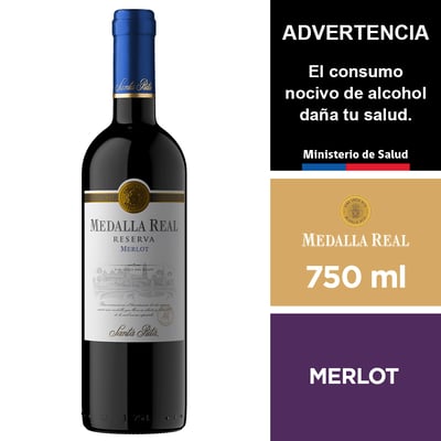 Vino Medalla Real Merlot 750 Ml.