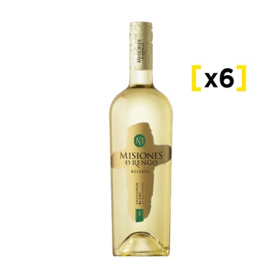 Vino Misiones De Rengo Reserva Sauvignon Blanc Botella 750cc X6