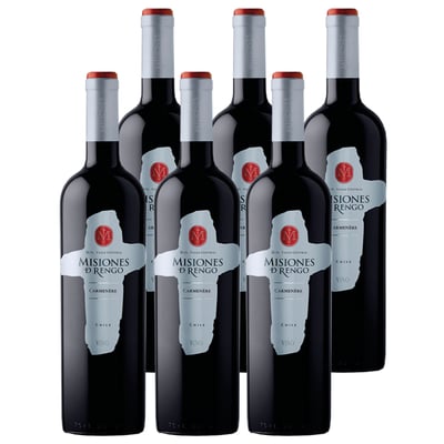 Vino Misiones De Rengo Varietal Carmenere Botella 750cc X6