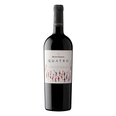 Vino Montgras Quatro Gran Reserva (CS-CA-MA-SY) 750cc