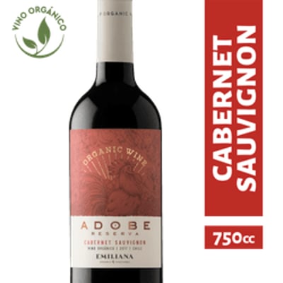 Vino Orgánico Adobe Reserva Cabernet Sauvignon 750 cc