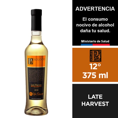 Vino Prólogo Late Harvest 12° 375 Ml.