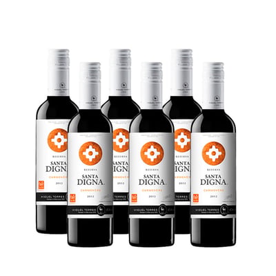 Vino Santa Digna Carmenere 375cc (6 unidades)