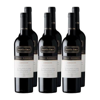 Vino Santa Ema Gran Reserva Carmenere x6 ($6.190 c/u)