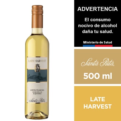 Vino Santa Rita Late Harvest Sauvignon Blanc – Gewurztraminer – Semillon 500 Ml.