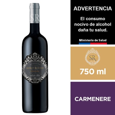 Vino Secret Reserve Selección Carmenere 750 Ml.