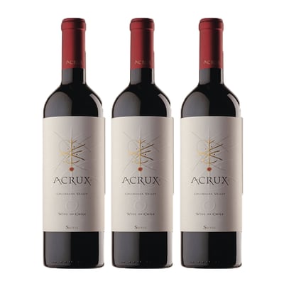Vino Sutil Acrux Red Blend Premium Botella 750cc X3
