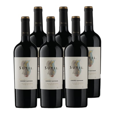Vino Sutil Gran Reserva Cabernet Sauvignon Botella 750cc X6