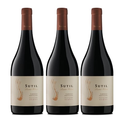 Vino Sutil Limited Release Cabernet Sauvignon 750cc X3