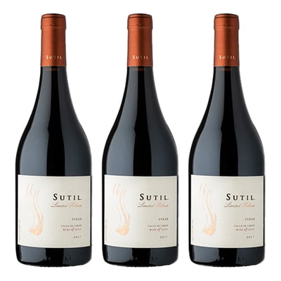 Vino Sutil Limited Release Syrah 750cc X3