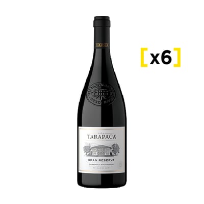 Vino Tarapaca Gran Reserva Cabernet Sauvignon Botella 750cc X6