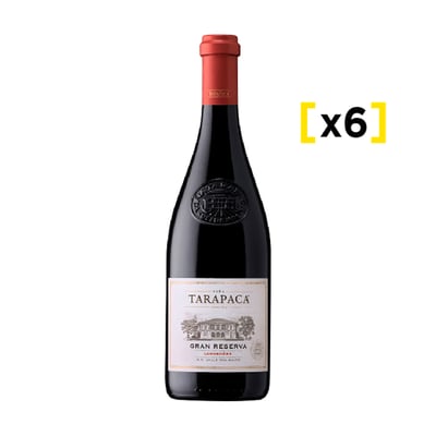 Vino Tarapaca Gran Reserva Carmenere Botella 750cc X6