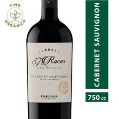 Vino Tinto 57 Rocas Cabernet Sauvignon Orgánico 750 cc