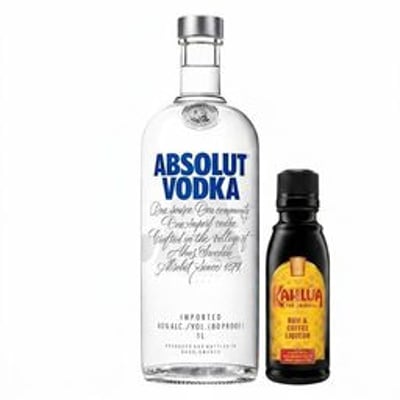 Vodka Absolut 1 Litro + Miniatura Licor Kahlua 50ml de Regalo